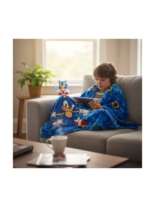 Disney Κουβέρτα Fleece Μπλε 160εκ.