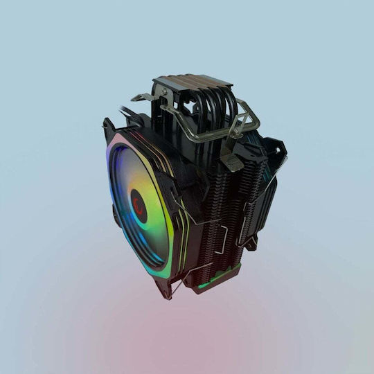 Rampage Octagon C60 CPU Kühlung Doppellüfter für Socket 1700 / AM5 mit ARGB Beleuchtung Schwarz