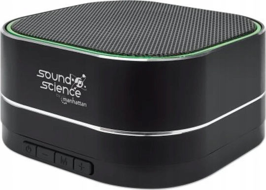 Manhattan Metallic Ηχείο Bluetooth 3W με Ραδιόφωνο και Διάρκεια Μπαταρίας έως 6 ώρες Μαύρο