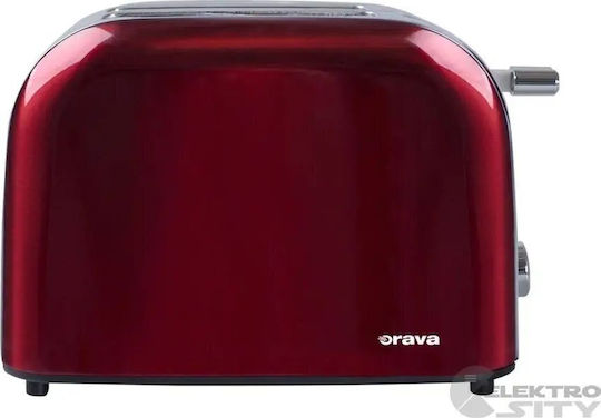 Orava Prăjitor de pâine 2 sloturi 900W Roșu