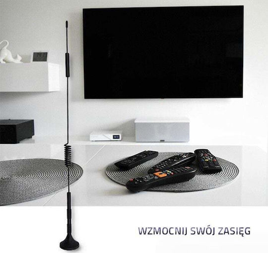 Qoltec 57015 Вътрешна/Външна 4G Многопосочна WiFi Антена 7dBi с Тип Свързване SMA
