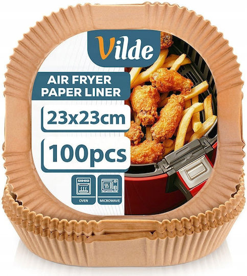 Vilde Αντικολλητικά Χαρτιά για Air Fryer 23x23εκ. 100τμχ