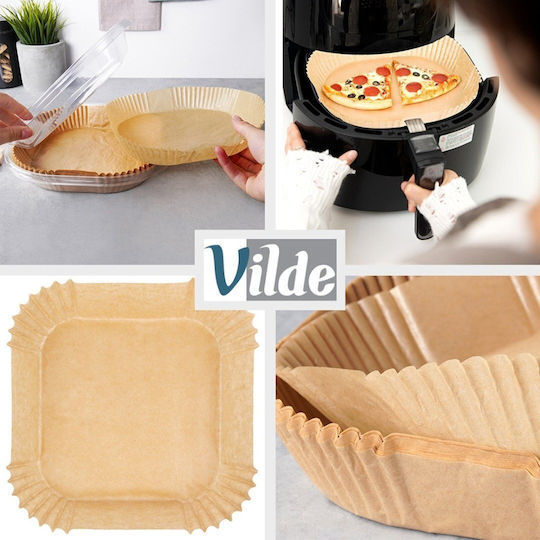Vilde Non-Stick Baking Papers for Air Fryer 19x19cm 100 Pieces