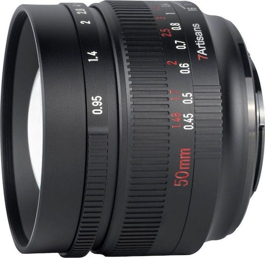 7artisans Crop Φωτογραφικός Φακός Photoelectric 50mm F/0.95 Σταθερός για Canon EF-M Mount Μαύρος