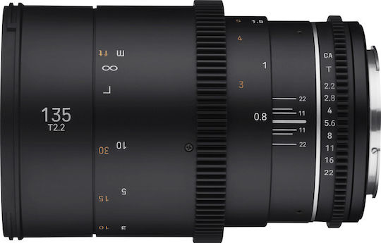 Samyang Full Frame Φωτογραφικός Φακός MF 135mm T2.2 VDSLR MK2 Telephoto για Micro Four Thirds (MFT) Mount Μαύρος