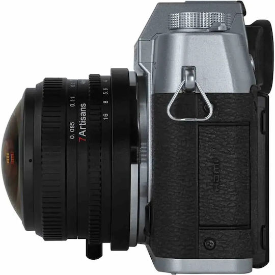7artisans Obiectiv Foto Crop 4mm f/2.8 Circular Ochi De Pește Pentru Montaj Fujifilm X Negru