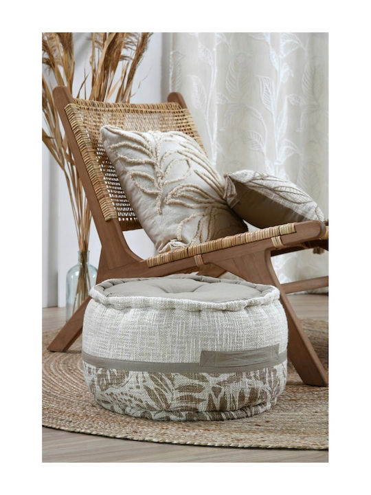 Pouf Φ40x30 S-f Hemera Taupe C8d388001 Φ40x30