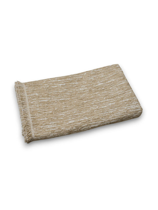 Cotone Ριχτάρι Διθέσιου Καναπέ Chenille 180x240εκ. Μελί 583240