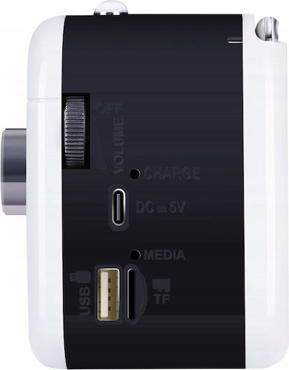 Osio Defender Signal Επιτραπέζιο Ραδιόφωνο Επαναφορτιζόμενο Μαύρο