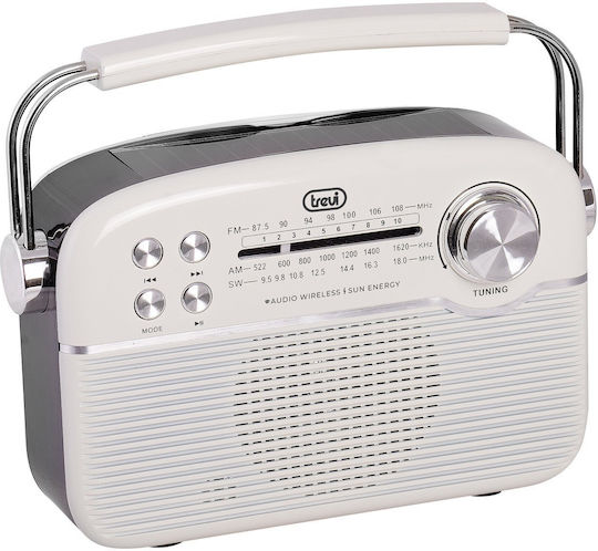 Trevi RA-7F50/WH Retro Φορητό Ραδιόφωνο Ηλιακό με Bluetooth και USB Λευκό