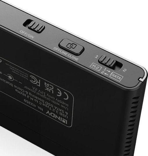 Lindy 43359 USB 3.2 Type C TO M.2 NVME & Sata Μαύρο