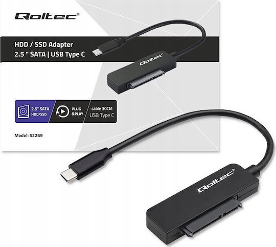 Qoltec 52269 Adapter Schwarz