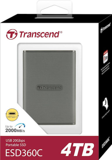 Transcend ESD360C USB 3.2 / USB-C Extern SSD 4TB Negru