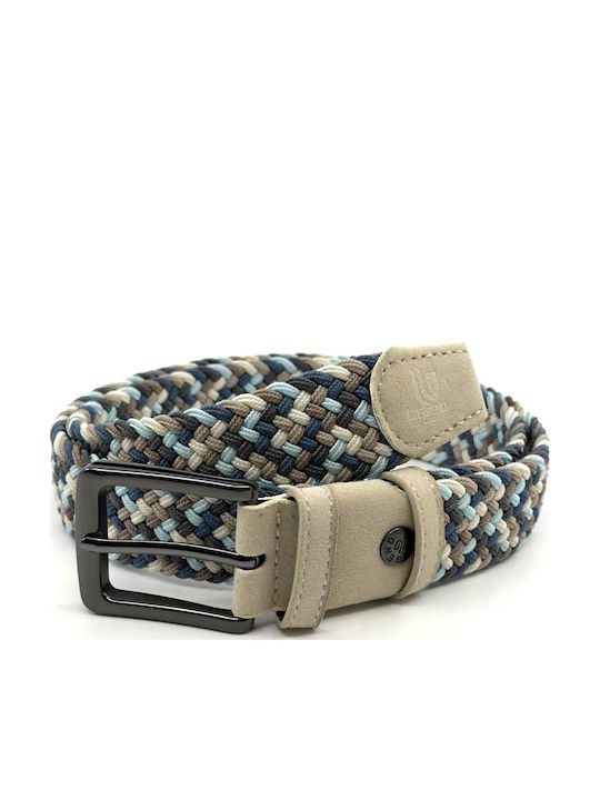 Elastic Men's Belt Leather Knitted Multicolored