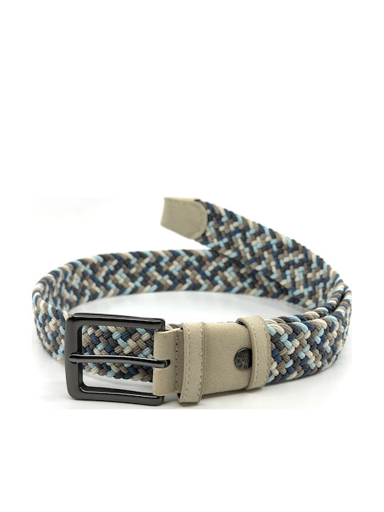 Elastic Men's Belt Leather Knitted Multicolored