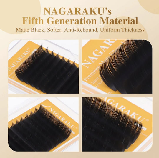 Nagaraku Air Series Double Tips Ellipse Eyelash Extension 0.15d Mix 8-15mm