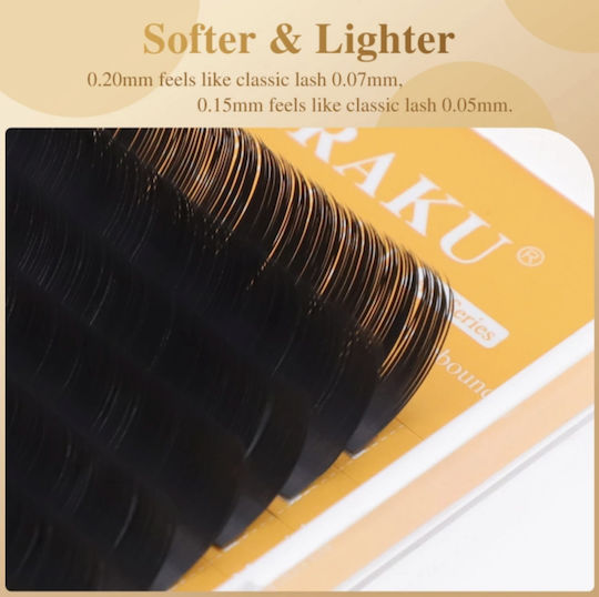 Nagaraku Air Series Double Tips Ellipse Eyelash Extension 0.15d Mix 8-15mm