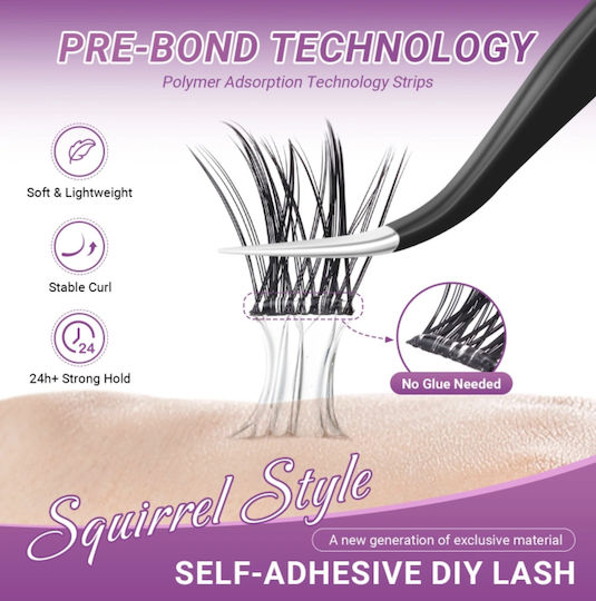 Nagaraku No Glue Needed Diy False Lashes Tweezers Squirrel Style