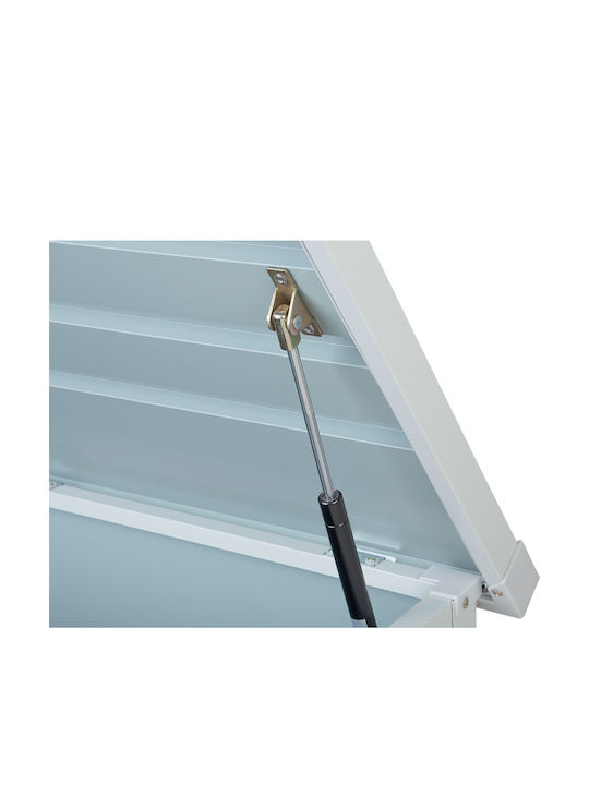 Beliani Cutie de depozitare pentru exterior Metalic 400lt Gri L132xW62xH64buc