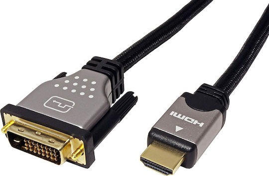 Roline 1.5m DVI-I male to HDMI male Cable Black (11.04.5876)