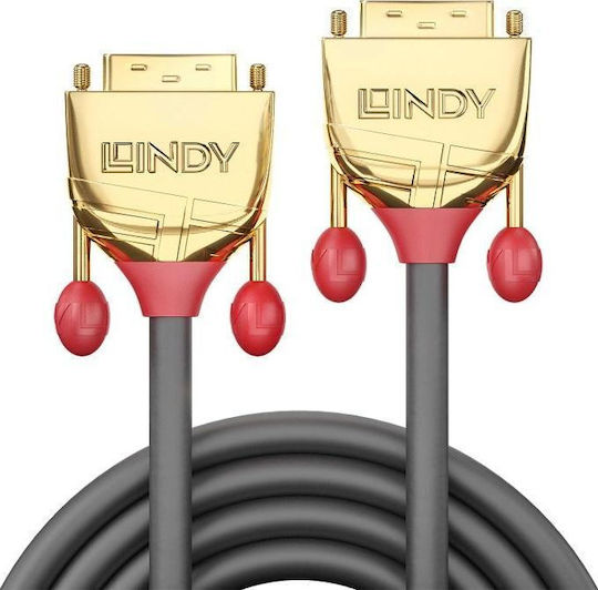Lindy Cable DVI-D male - DVI-D male 10m Μαύρο (36206)