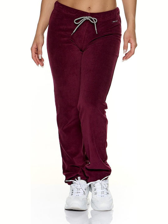 Sweatpants Velvet Burgundy
