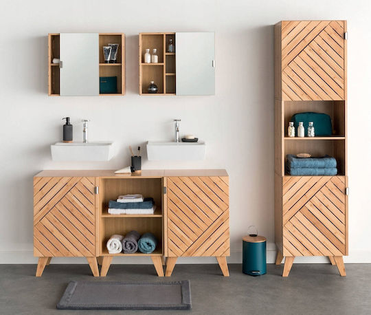 Bathroom Cabinet 45x38x70cm Natural Wood