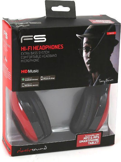 Platinet Freestyle On Ear Căști Multimedia cu microfon și conexiune USB-A în culoarea Roșu