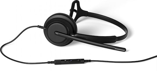Epos Impact 730T Auf dem Ohr Multimedia-Headsets mit Mikrofon und Verbindung USB-A / USB-C in Schwarz Farbe