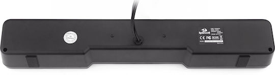Redragon GS570 Computerlautsprecher mit RGB-Beleuchtung und Bluetooth Leistung 1.5W in Schwarz Farbe