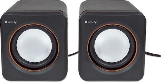 Techly SP-320ETY Computerlautsprecher 2.0 mit Leistung 3W in Schwarz Farbe