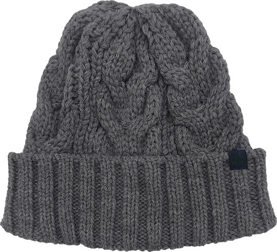 Beanie Unisex Beanie with Knit in Gray color