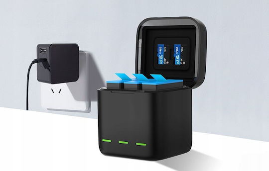 Telesin 3-slot Charger Box Charger for GoPro Hero 11 / Hero 10 / Hero 9