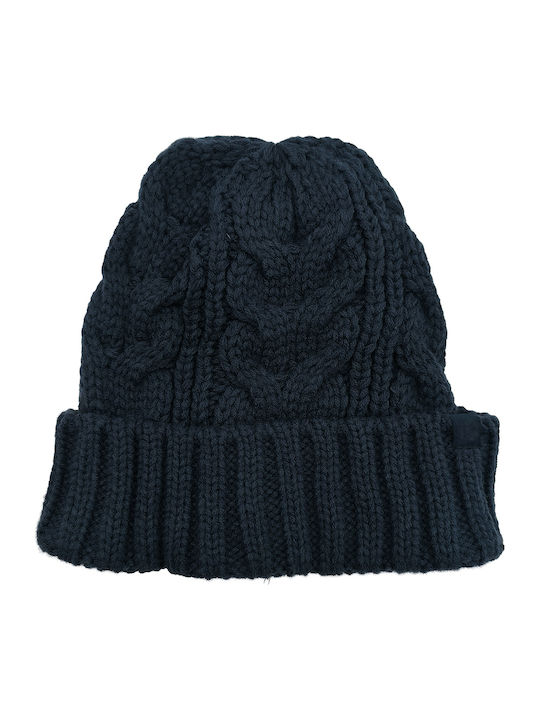 Beanie Unisex Beanie with Knit in Navy Blue color
