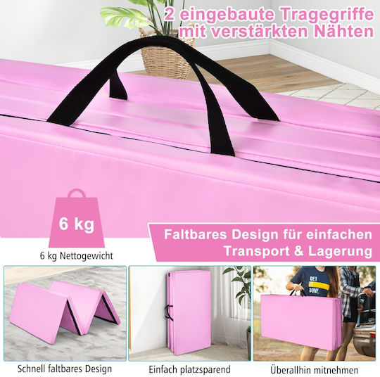 Costway Klappbares Trainingsmatte Pilates Rosa