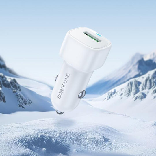 Borofone Bz34 Auto-Ladegerät 18W 3A Schnellladung mit einem Anschluss: 1xUSB Weiß Farbe