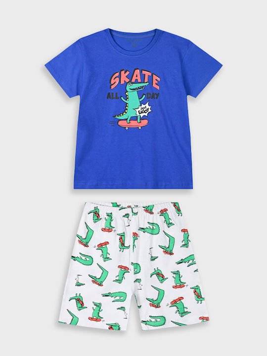 Energiers Kids' Pajamas Summer Multicolored Skate All Day