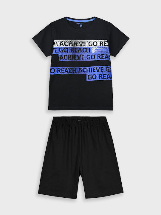Energiers Kids' Pajamas Summer Black