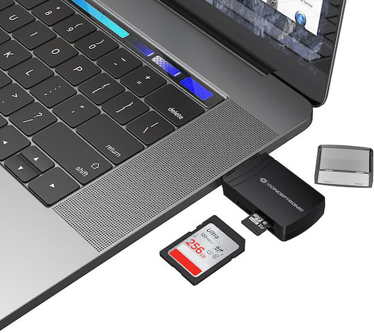 Cititor Card Conceptronic USB-A > Micro SD TF 4.0 Negru