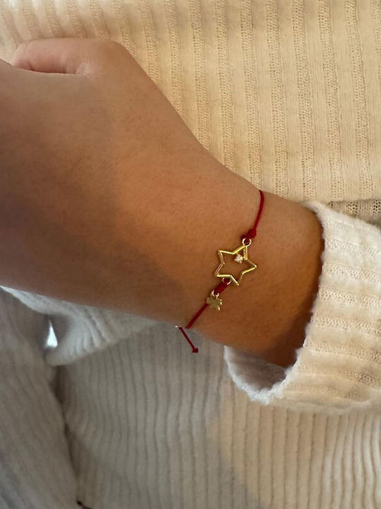 Star Bracelet Made of Gilded Silver