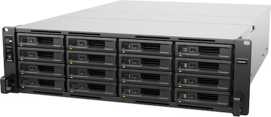 Synology NAS Rack Station NAS Rack με 16 θέσεις για HDD/SSD και 2 θύρες Ethernet