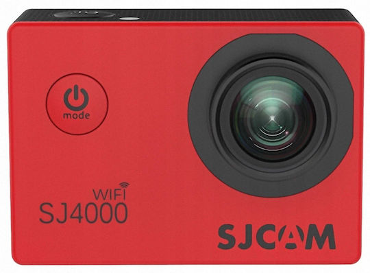 SJCAM SJ4000 Air Cameră De Acțiune 4K Ultra HD Impermeabilă (Cu Husă) Standard Cu Ecran 2" Și Wi-Fi Roșie