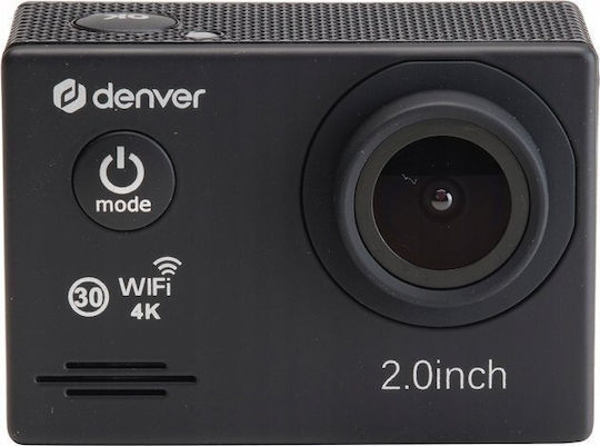 Denver ACK8064 Екшън камера 4K Ultra HD с Екран 2" и Wi-Fi Сива