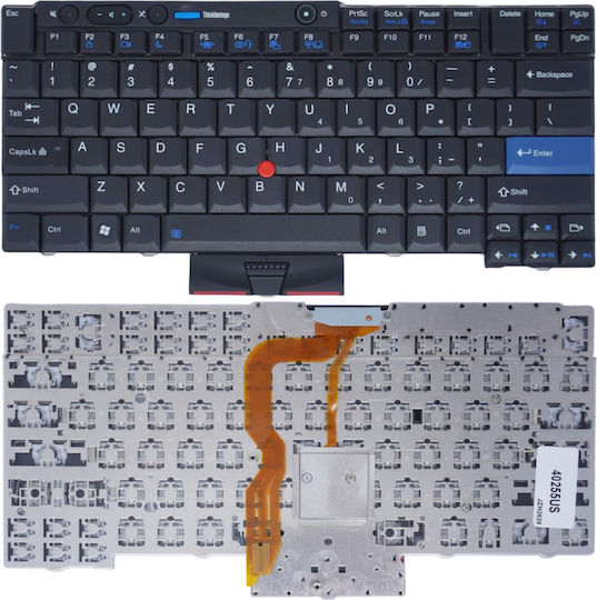 Laptop Keyboard for Lenovo t420 45n2118 45n2153 MP-08G36D0-387 45N2071 45N2141 45N2211 45N2036 45N2106 C9-89US MP-08G33US-387 0CE4FZ 45N2106AA MP-08G33US-442 Without Frame and English (US) Layout in Black Colour 40255US