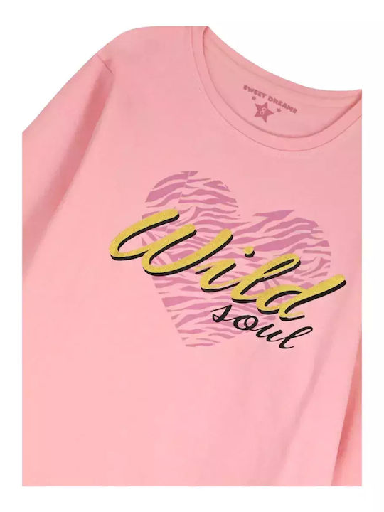 Energiers Kids' Pajamas Winter Pink Wild Soul