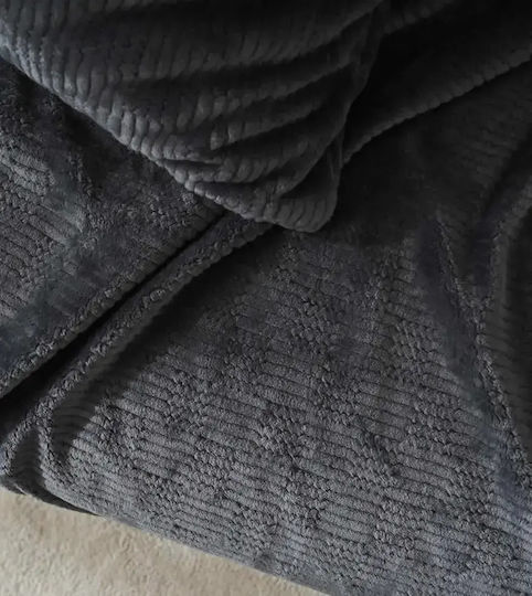 Gofis Home Armchair Throw Jacquard 109x180cm Gray