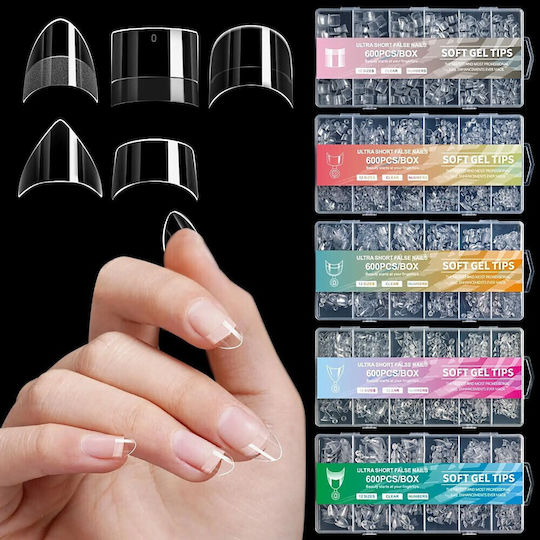 Almond Sfaturi pentru unghii Transparente IS-8692