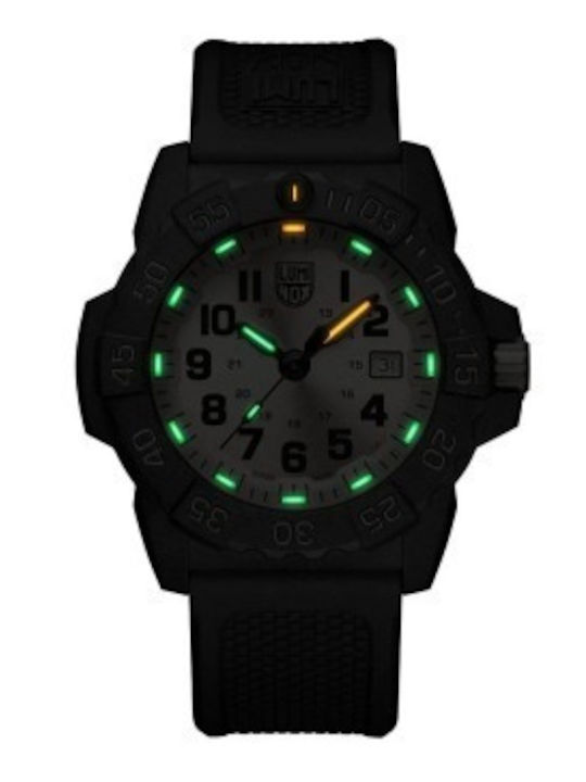 Luminox Seal Diver Men's Watch 45mm Battery With Black Rubber Strap