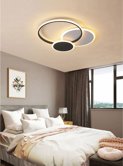 ArkoLight Ceiling Mount Light 52cm Black with Integrated LED and Remote Control