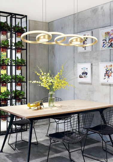 ArkoLight Pendant Light Gold 88cm